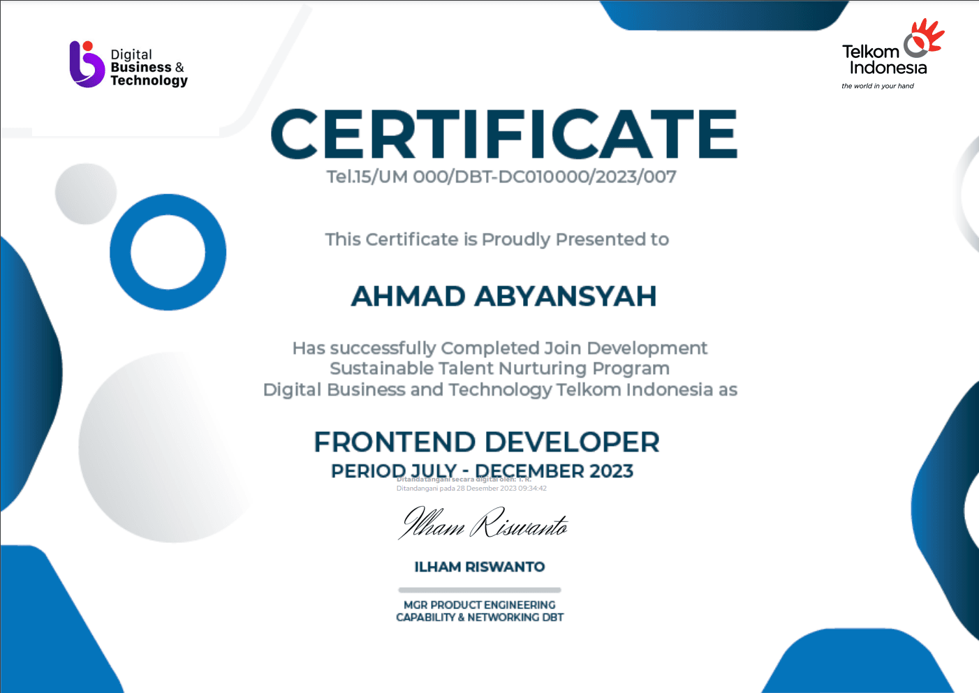 Join Development Telkom Indonesia